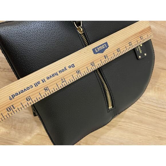 KATE SPADE NEW YORK Black Mini Backpack Women's Animal Print Leather Purse Bag - Picture 12 of 14